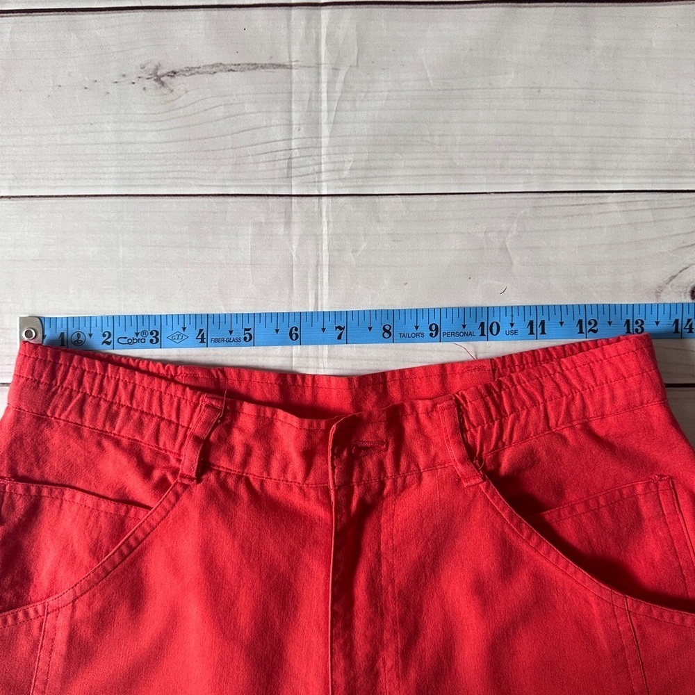 Vintage 1980s Gitano High-Waisted Red Tapered Pants - Size 5/6 Retro Office - Picture 7 of 9